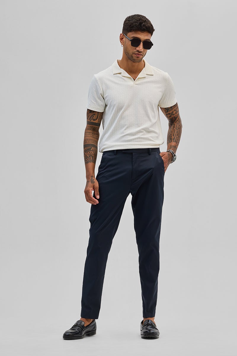 SNITCH Navy Slim Fit Chinos - Image 3